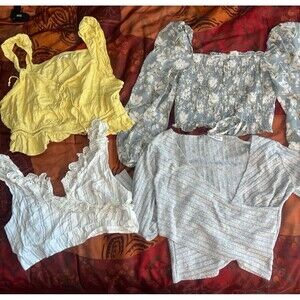 4 crop tops 3 L, yellow is xl